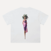 Gorgon in Pink Graphic Heavyweight White Loose Fit T-shirt