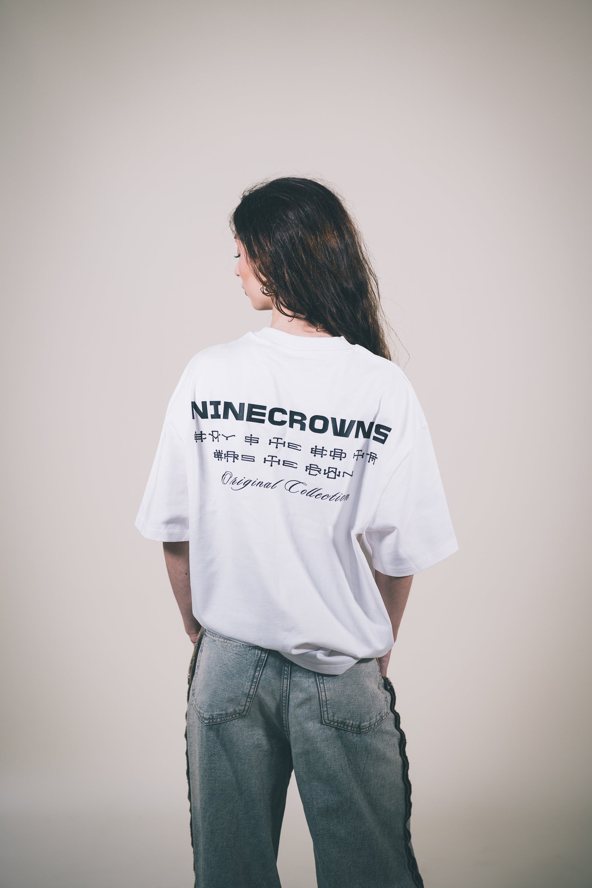 The Code white heavyweight boxy oversized T-shirt