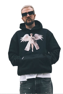 Fallen Grace Luxury Oversized Graphic Hoodie